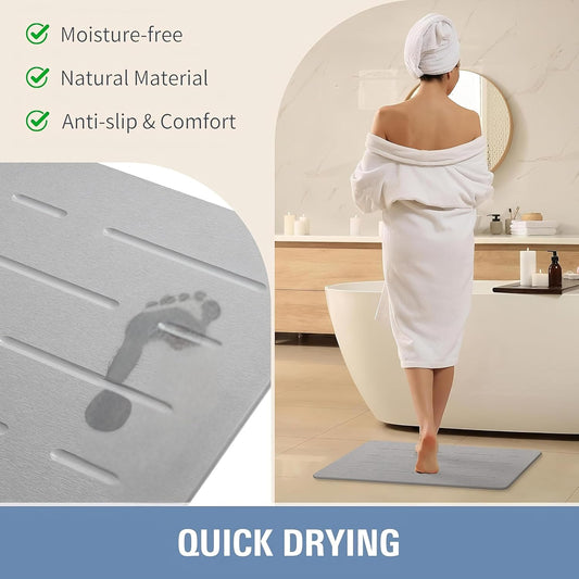 Dry Stone Bath Mat – Quick Absorb & Anti-Slip | Stirra Home
